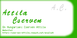 attila cserven business card